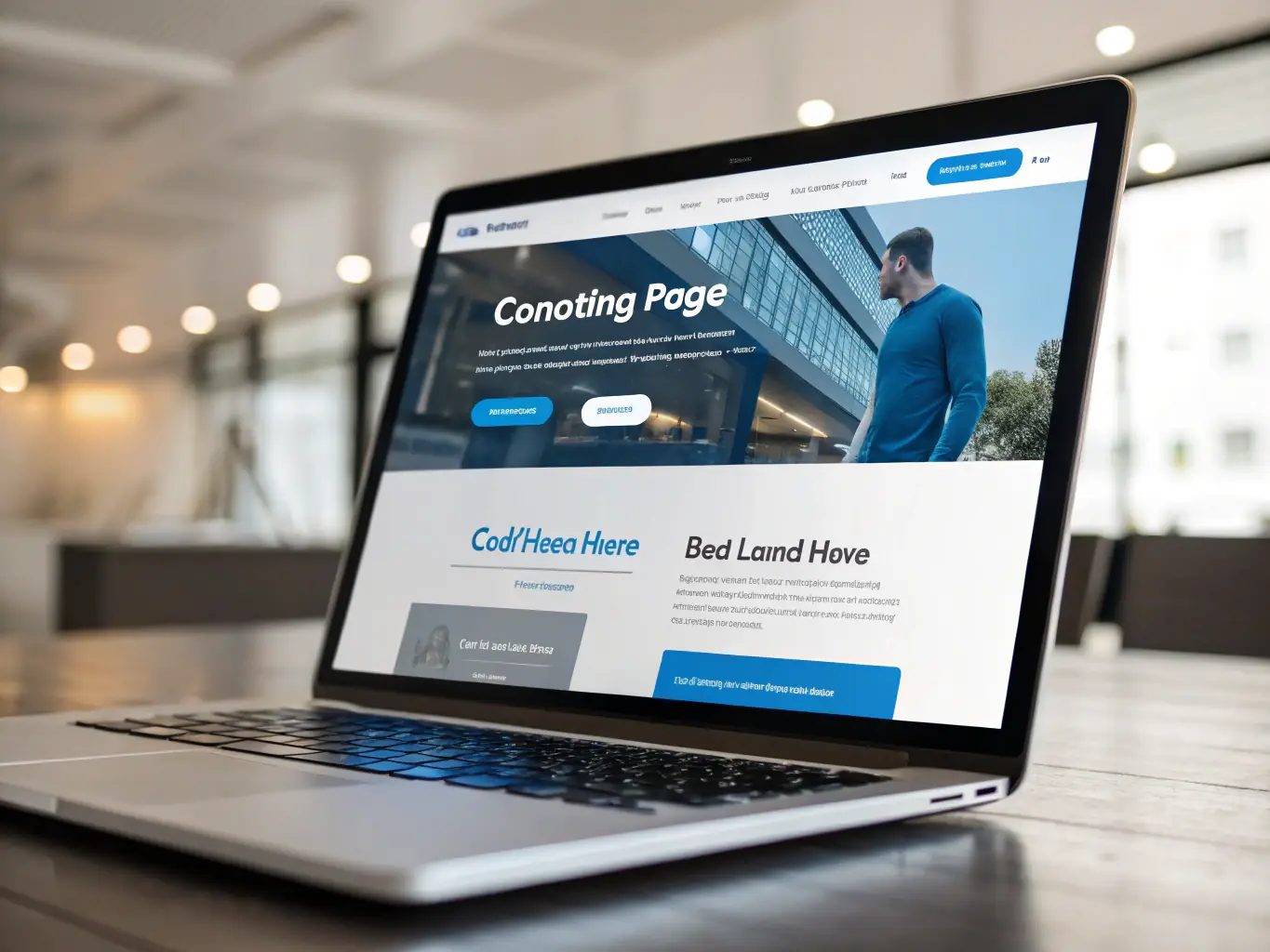 A clean, modern landing page design showcasing a clear value proposition and call-to-action, emphasizing rapid user acquisition for a startup.